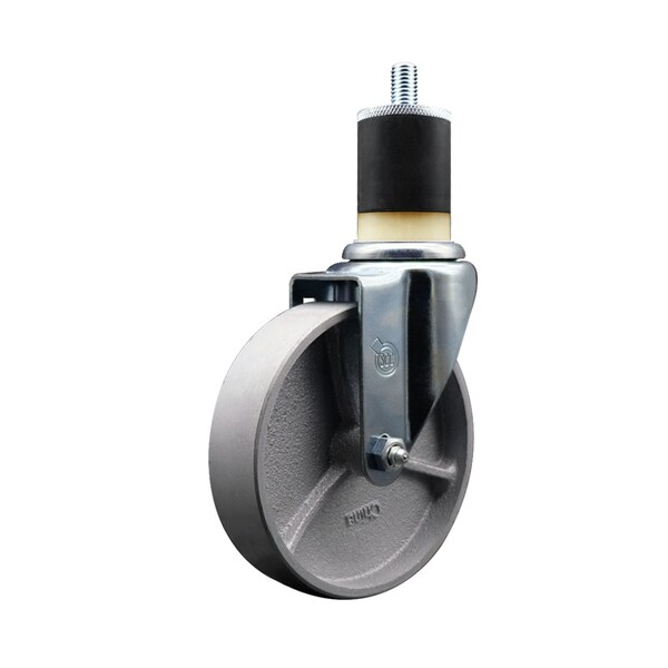 5'' Semi Steel Wheel Swivel 1-7/8'' Expanding Stem Caster